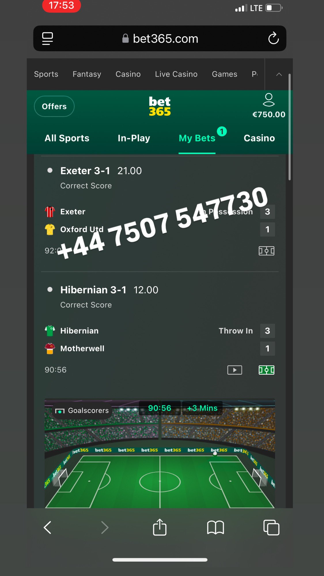 Fixed Betting Correct Score win 11 January 2025