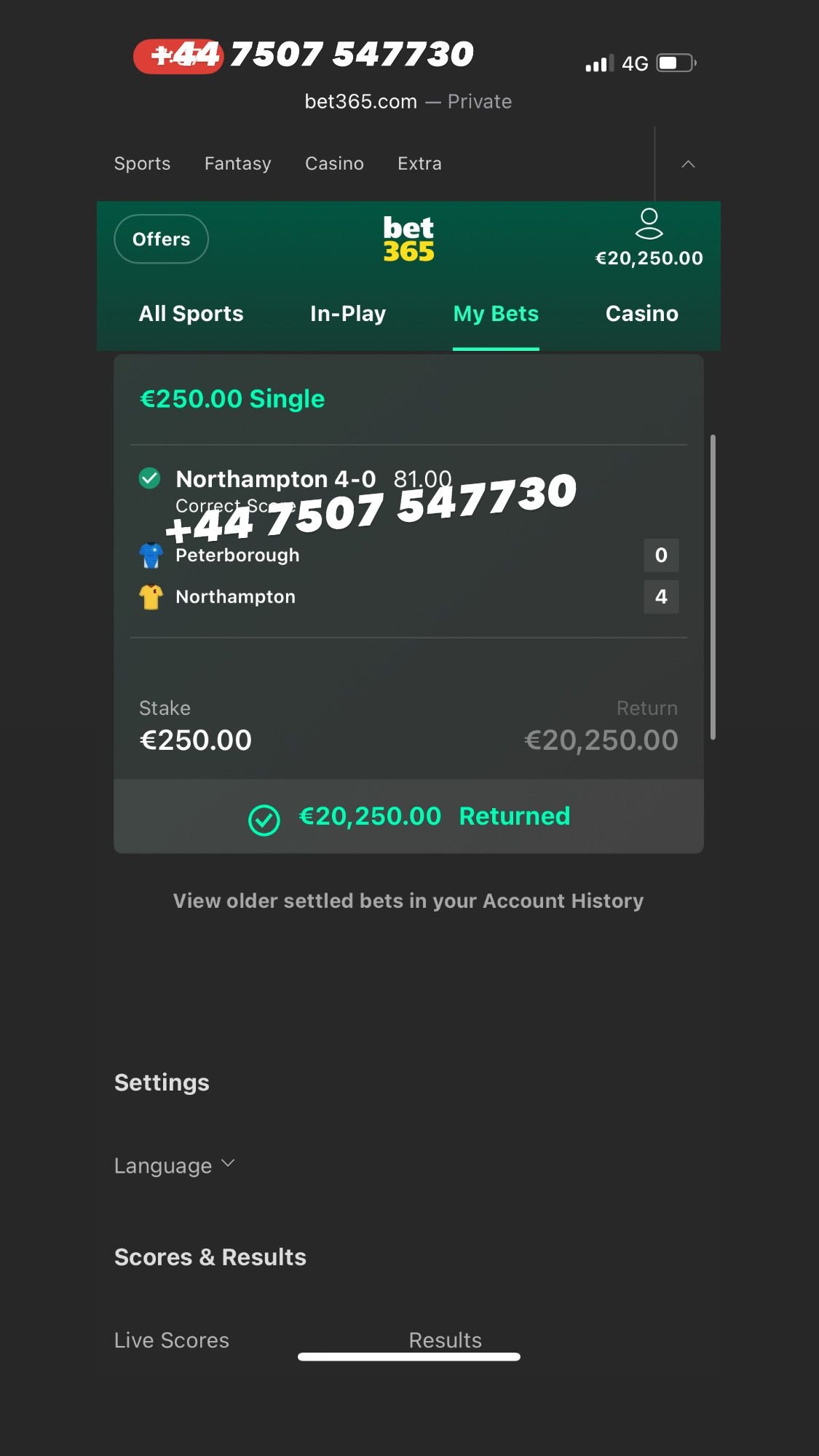 2 Correct Score matches win 23 MARCH 2025